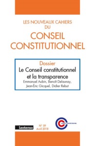 LES NOUVEAUX CAHIERS DU CONSEIL CONSTITUTIONNEL 4 2017