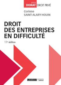 DROIT DES ENTREPRISES EN DIFFICULTE - 11EME EDITION