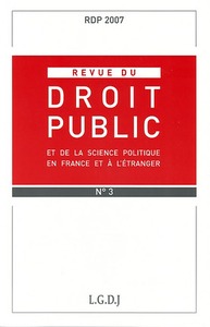 REVUE DU DROIT PUBLIC N 3 2007
