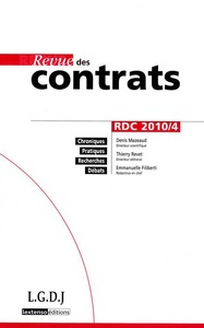 REVUE DES CONTRATS N 4 - 2010