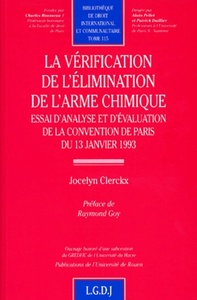 la vérification de l'élimination de l'arme chimique
