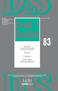 REVUE DROIT ET SOCIETE N 83 - 2013