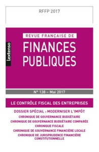 REVUE FRANCAISE DE FINANCES PUBLIQUES N 138 - 2017