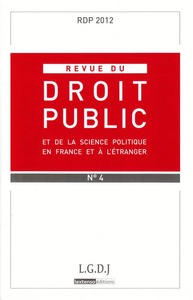 REVUE DU DROIT PUBLIC N 4 2012