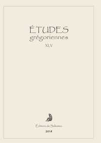 Études grégoriennes 2018