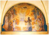 FRESQUE DE LA CHAPELLE DE LA VISITATION PARAY-LE-MONIAL - ICONE CLASSIQUE 10,6X14,9 CM - 403.72