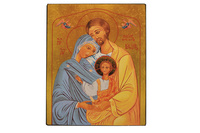 LA SAINTE FAMILLE - ICONE DOREE A LA FEUILLE 15,8X11,8 CM - 783.64