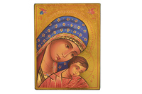 Vierge du mont Kykkos - Mini icône autocollante 7x5 cm -  104.11