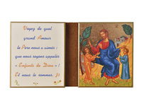 JESUS ACCUEILLANT LES ENFANTS - DIPTYQUE 11X18 CM - 581.F4