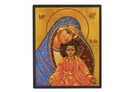 LA VIERGE AU MANTEAU - ICONE DOREE A LA FEUILLE 25,5X19,5 CM - 186.68