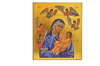 NOTRE DAME DE LIESSE - ICONE DOREE A LA FEUILLE 17,5X14,9 CM - 198.67