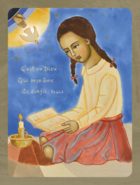 PETITE FILLE EN PRIERE - ICONE TRADITION 14X10.6 CM - 564.42