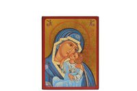 MARIE QUI AIME L'HUMANITE - ICONE DOREE A LA FEUILLE 19,4X14,9 CM - 235.67