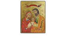 LA SAINTE FAMILLE - ICONE DOREE A LA FEUILLE 16X11,8 CM - 730.64