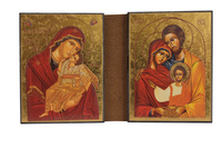 VIERGE DE TENDRESSE / SAINT FAMILLE - DIPTYQUE 8X15 CM - 949.F3