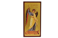 SAINT MICHEL - ICONE DOREE A LA FEUILLE 18X11,8 CM - 603.64