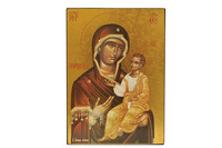 MARIE PORTE DU CIEL - ICONE DOREE A LA FEUILLE 19,5X14,9 CM - 132.67