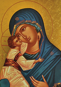 NOTRE DAME DE LA BONNE NOUVELLE - ICONE DOREE A LA FEUILLE 13,4X9,6 CM - 107.63