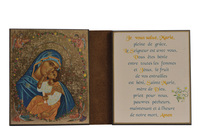LA VIERGE A LA COURONNE FLEURIE - DIPTYQUE 8X15 CM - 1186.F3