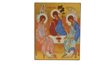 LA TRINITE - ICONE DOREE A LA FEUILLE 17,6X14,9 CM - 754.67