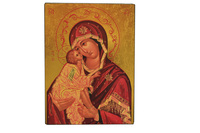 NOTRE DAME DE REJOUISSANCE - ICONE DOREE A LA FEUILLE 16,5X11,8 CM - 127.64