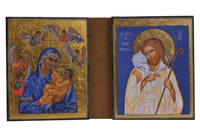 NOTRE DAME DE LIESSE/LE BON PASTEUR - DIPTYQUE 8X15 CM - 398.F3