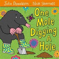 ONE MOLE DIGGING A HOLE