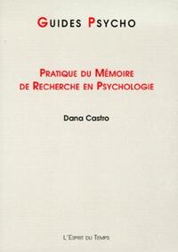 PRATIQUE DU MEMOIRE DE RECHERCHE EN PSYCHOLOGIE