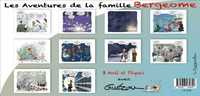 LIVRET COLLECTION : LES AVENTURES DE LA FAMILLE BERGEOME N 3. NOEL ET PAQUES - 10 CARTES POSTALES DI