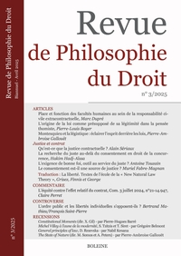 Revue de Philosophie du Droit 3/2025