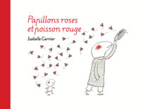 Papillons roses et poisson rouge