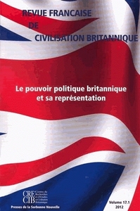 Revue française de civilisation britannique vol VXII 2012  