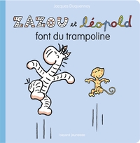 Zazou et Léopold font du trampoline