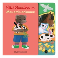 LIVRE AVEC DECOUPES PETIT OURS BRUN - MES AMIS ANIMAUX