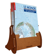 DISPLAY 5 CARTES DU MONDE : POLITIQUE ET PHYSIQUE