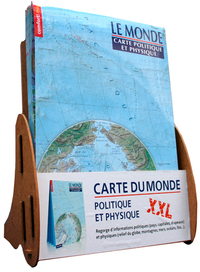 DISPLAY 5 CARTES DU MONDE : POLITIQUE ET PHYSIQUE