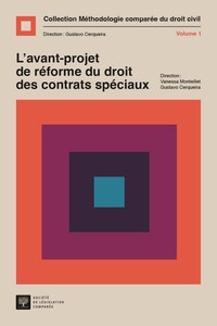 L'AVANT-PROJET DU DROIT DES CONTRATS SPECIAUX - VOLUME 1