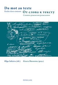 DU MOT AU TEXTE- - ETUDES SLAVO-ROMANES- ???????- ????????? ??????????