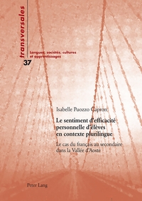 LE SENTIMENT D'EFFICACITE PERSONNELLE D'ELEVES EN CONTEXTE PLURILINGUE - LE CAS DU FRANCAIS AU SECON