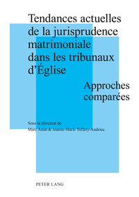 TENDANCES ACTUELLES DE LA JURISPRUDENCE MATRIMONIALE DANS LES TRIBUNAUX D'EGLISE - APPROCHES COMPARE