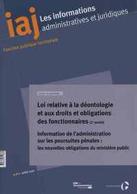 Loi relative à la déontologie et aux droits et obligations des fonctionnaires