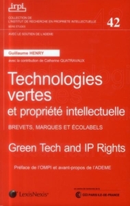 TECHNOLOGIES VERTES - ENJEUX DE PI