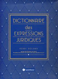 DICTIONNAIRE DES EXPRESSIONS JURIDIQUES