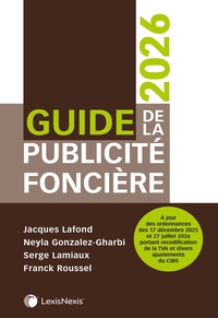GUIDE DE LA PUBLICITE FONCIERE 2026