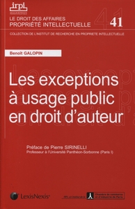 LES EXCEPTIONS A USAGE PUBLIC EN DROIT D AUTEUR