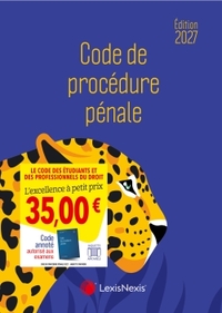 Code de procédure pénale 2027 Jaquette  Panthère
