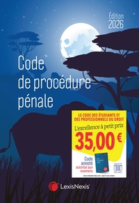Code de procédure pénale 2026 -  Jaquette Blue elephant