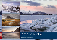 ISLANDE, TERRE DE CONTRASTES (CALENDRIER MURAL 2020 DIN A3 HORIZONTAL) - VOYAGE DANS LES PAYSAGES GR