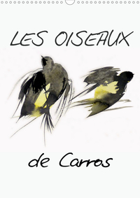 LES OISEAUX DE CARROS (CALENDRIER MURAL 2020 DIN A3 VERTICAL) - OISEAUX, AQUARELLES (CALENDRIER MENS