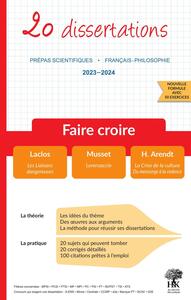 20 DISSERTATIONS DE FRANCAIS SUR LE THEME 2023-2024  AFAIRE CROIREA  EN PREPA SCIENTIFIQUE
